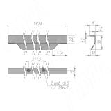 Профиль-ручка 500мм крепление саморезами алюминий матовый (анод) 27.500.7F, фото 1