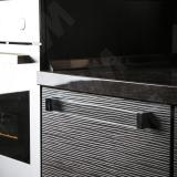 Ручка-скоба 160мм хром/стекло прозрачное 370.160.10, фото 1