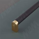 Ручка-рейлинг 320мм черный матовый/золото матовое сатин 416.320.76/S.52, фото 3