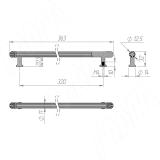 Ручка-скоба 320мм бронза состаренная BH.75.320.ABV, фото 4