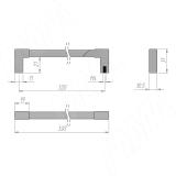 Ручка-скоба 320мм черный матовый BH.80.320.BLM, фото 1