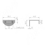 Ручка-скоба 32мм (L=54мм) графит BH.RU07.032.GR, фото 1