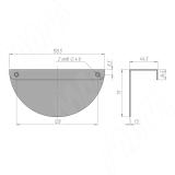 Ручка-скоба 128мм (L=150мм) графит BH.RU07.128.GR, фото 3