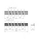EUS Менсолодержатель для деревянных полок 16-20мм черный матовый (краска RAL9005), L=900 мм (1 шт) EUS.900.BL, фото 10