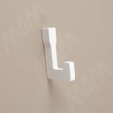 Крючок однорожковый белый матовый HK.22.WTM, фото 1