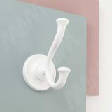 Крючок двухрожковый белый матовый HK.38.WTM, фото 2