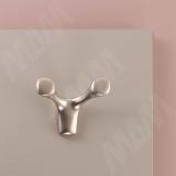 Крючок двухрожковый никель матовый HK.39.SN, фото 2