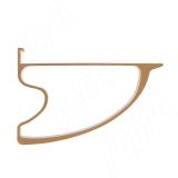 IBIS Менсолодержатель для деревянных полок, золото матовое IBS.1054A.9708, фото 1