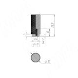 Ручка-кнопка черный матовый KH.05.000.BLA, фото 2