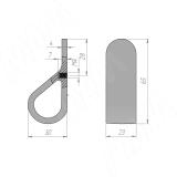 Ручка-кнопка черный матовый KH.45.000.BLM, фото 1