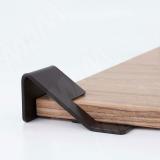 LOFT Менсолодержатель (комплект) для деревянных полок 16мм, черный матовый (краска RAL9005) LFT.SET.BL, фото 2