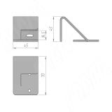 LOFT Менсолодержатель (комплект) для деревянных полок 16мм, черный матовый (краска RAL9005) LFT.SET.BL, фото 3