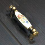 Ручка-скоба 96мм бронза состаренная/керамика фрукты M09.01.84.02, фото 1