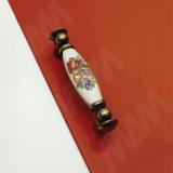 Ручка-скоба 96мм бронза состаренная/керамика фрукты M09.01.84.02, фото 2