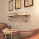 Менсолодержатель для деревянных и стеклянных полок 6 - 20 мм, L-149 мм, золото матовое (2 шт.) MS.1221.OC, фото 1