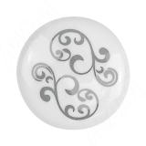 Ручка-кнопка D35мм серебро состаренное/керамика серебряные узоры WPO.77.00.P2.000.E8, фото 1