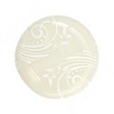 Ручка-кнопка cлоновая кость/золото винтаж, керамика белые узоры WPO.41.01.G9.000.V5, фото 1