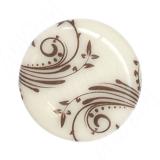 Ручка-кнопка D35мм бронза состаренная/керамика коричневые узоры WPO.781.000.00D1, фото 1