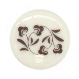 Ручка-кнопка D30мм бронза состаренная/керамика коричневые узоры WPO.730.000.00D1, фото 2