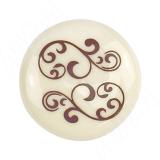 Ручка-кнопка D35мм бронза состаренная/керамика коричневые узоры WPO.77.01.P4.000.D1, фото 1