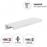 Профиль-ручка 96мм (L=124мм) крепление саморезами белый матовый (краска RAL 9003) PH.RU01.096.WHT, фото 1