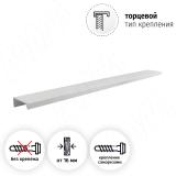 Профиль-ручка 320мм (L=396мм) крепление саморезами алюминий матовый (анод) PH.RU01.400.AL, фото 1