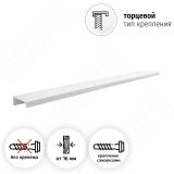 Профиль-ручка 320мм (L=396мм) крепление саморезами белый матовый (краска RAL 9003) PH.RU01.400.WHT, фото 1