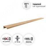 Профиль-ручка L=596мм крепление саморезами золото матовое (краска) PH.RU01.600.GL, фото 1