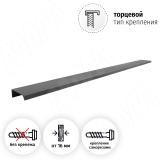 Профиль-ручка L=596мм крепление саморезами графит (краска) PH.RU01.600.GR, фото 1