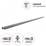 Профиль-ручка L=896мм крепление саморезами графит (краска) PH.RU01.900.GR, фото 1