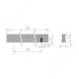 Профиль-ручка 96мм (L=126мм) черный матовый PH.RU02.096.BL, фото 2