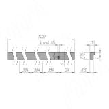 Профиль-ручка 384мм (L=1400мм) алюминий матовый PH.RU10.1400.AL, фото 2