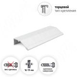 Профиль-ручка 96мм (L=124мм) крепление саморезами алюминий матовый (анод) PH.RU12.096.AL, фото 1