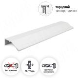 Профиль-ручка 192мм (L=220мм) крепление саморезами алюминий матовый (анод) PH.RU12.192.AL, фото 1