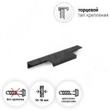 Профиль-ручка 96мм (L=146мм) крепление саморезами черный матовый (краска RAL 9005) PH.RU13.150.BL, фото 1