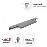 Профиль-ручка 128мм (L=196мм) крепление саморезами графит (краска) PH.RU13.200.GR, фото 1