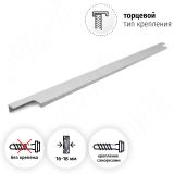 Профиль-ручка L=596мм крепление саморезами алюминий матовый (анод) PH.RU13.600.AL, фото 1