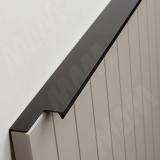 Профиль-ручка L=596мм крепление саморезами черный матовый (краска RAL 9005) PH.RU13.600.BL, фото 1