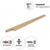 Профиль-ручка L=596мм крепление саморезами золото матовое (краска) PH.RU13.600.GL, фото 1