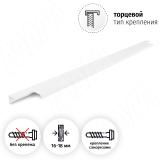 Профиль-ручка L=596мм крепление саморезами белый матовый (краска RAL 9003) PH.RU13.600.WHT, фото 1