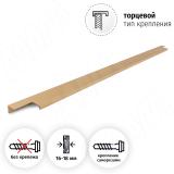 Профиль-ручка L=896мм крепление саморезами золото матовое PH.RU13.900.GL, фото 1