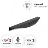 Профиль-ручка 128мм (L=196мм) крепление саморезами черный матовый (краска RAL 9005) PH.RU14.200.BL, фото 1