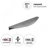 Профиль-ручка 128мм (L=196мм) крепление саморезами графит (краска) PH.RU14.200.GR, фото 1