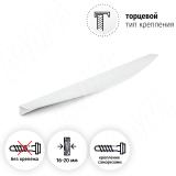 Профиль-ручка L=446мм крепление саморезами белый матовый (краска RAL 9003) PH.RU14.450.WHT, фото 1