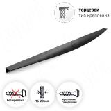 Профиль-ручка L=596мм крепление саморезами черный матовый (краска RAL 9005) PH.RU14.600.BL, фото 1