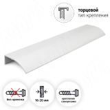 Профиль-ручка 192мм (L=220мм) крепление саморезами алюминий матовый (анод) PH.RU15.192.AL, фото 1