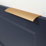 Профиль-ручка 192мм (L=220мм) крепление саморезами золото матовое (краска) PH.RU15.192.GL, фото 1