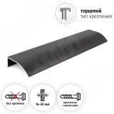 Профиль-ручка крепление саморезами черный матовый (краска RAL 9005), L-3000мм PH.RU15.3000.BL PR, фото 1