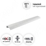 Профиль-ручка 320мм (L=396мм) крепление саморезами алюминий матовый (анод) PH.RU15.400.AL, фото 1