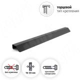 Профиль-ручка 320мм (L=396мм) крепление саморезами черный матовый PH.RU17.400.BL, фото 1